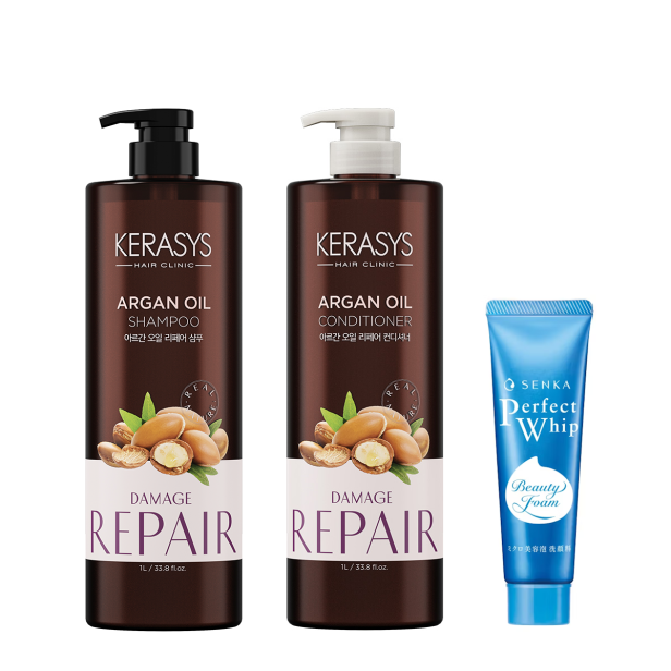 Kerasys Shampoo 1L e Condicionador 1L-Argan Oil - Cabelos Secos (Grátis SENKA - Perfect Wh... Kerasys Shampoo 1L e Condicionador 1L-Argan Oil - Cabelos Secos (Grátis SENKA - Perfect Wh...