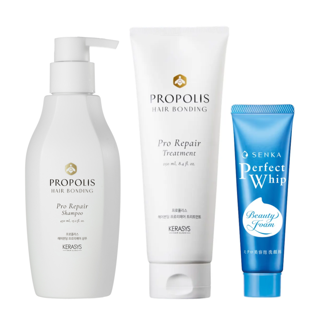 Kerasys - Propolis Hair Bonding Pro Repair - Shmp 450ml + Treat 250ml + Grátis SENKA Perfe... Kerasys - Propolis Hair Bonding Pro Repair - Shmp 450ml + Treat 250ml + Grátis SENKA Perfe...
