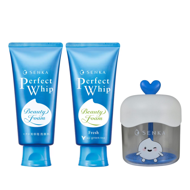 SENKA - Perfect Whip Dupla (Tradicional A 120g + Fresh 100g) + Brinde Criador de Espuma SENKA - Perfect Whip Dupla (Tradicional A 120g + Fresh 100g) + Brinde Criador de Espuma
