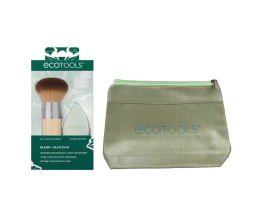 Ecotools - Blend + Blur Duo - Pincel para Base + Esponja para Maquiagem +Grátis Nécessaire Exclusiva