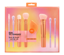 Real Techniques - Kit de Pincéis + Esponja Level Up - 089 (Lançamento) - Outlet (Embalagem avariada)