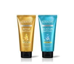 Kerasys Advanced Ampoule - Máscara 10x Moisture 300ml + 10x Repair 300ml (Tratamento personalizável)