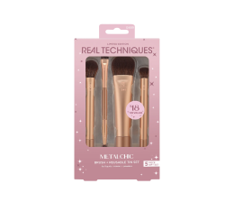 Real Techniques - Metalchic - Kit de 4 Pincéis + Estojo - 0489