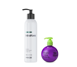 Image - Intrakera Leave-in Condicionante 240ml + Bed Head - Blah Blah Blah Creme Volumador 125ml